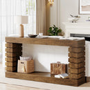 Axyaa Wood Console Table with Storage, Narrow Sofa Entryway Table for Living Room