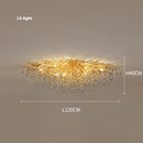 Axyaa Golden Crystal Tear Drop Ceiling Light for Living Room & Bedroom