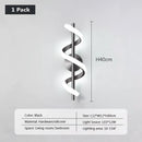 Axyaa LED Wall Lamp: Minimalist Nordic Bedroom Sconce, Black/White/Gold, Living Room Decor