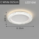 Axyaa Gold Acrylic Round Ceiling Light - Nordic Creative Bedroom Lamp