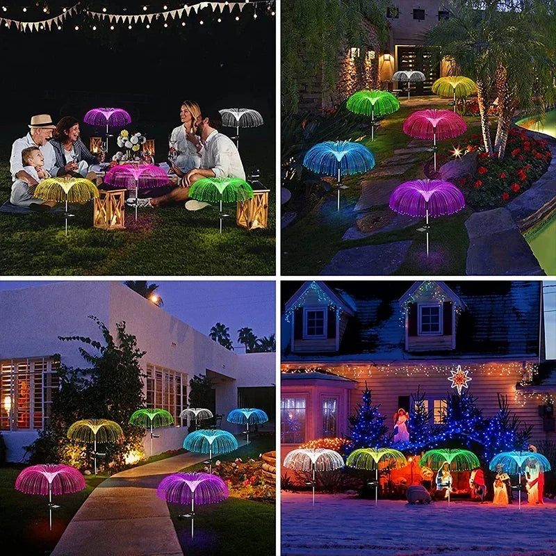 Axyaa Solar Jellyfish Lawn Lights for Outdoor Garden Decor