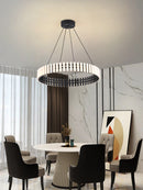 Axya Round Atmosphere Chandelier for Dining Room and Bar - Simple Creative Art Lighting