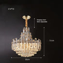 Axyaa Crystal Chandelier: Elegant Lighting Fixture for Living Room, Bedroom, Dining Room
