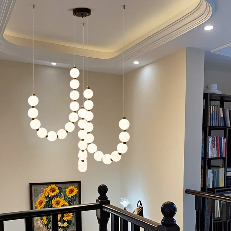 Axyaa Nordic Style Ceiling Lamps for Living Room, Staircase, Hanging, and Ceiling-mounted Spaces