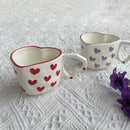 Axya Heart Design Ceramic Coffee Tea Cup Set