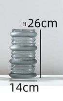 Frosted Glass Vase for Home Decor by Axyaa