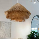 Axyaa Rattan Wicker Pendant Lights Chandelier for Home Decor & Lighting