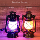 Axyaa Retro Rechargeable Lantern with Remote Control - Bronze LED Table Lamp