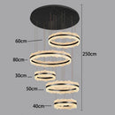 Axyaa Modern Light Luxury Staircase Pendant Lights Living Room Indoor Lighting