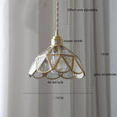 Axyaa Colorful Glass Copper LED Pendant Lights for Kitchen Bedroom Living Room
