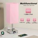 Axyaa LED Desk Lamp with Touch Control, USB-C+A Port, Dual AC Outlets, Rechargeable Battery