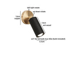 Axyaa Luxury LED Wood Gold Wall Lights Vintage Brass Interior Lighting