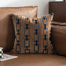 Axyaa Geometric Cut Velvet Pillow Cover 45x45cm Ivory Coffee Green Grey Luxe Décor