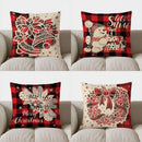 Axyaa Christmas Floral Bell Throw Pillow Cover for Sofa, Bedroom & Car