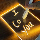 Axyaa LED Message Board Desk Lamp Night Light with Pen for Creative Holiday Decor