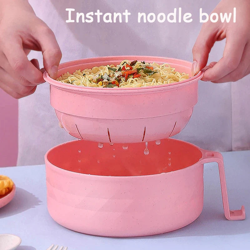 Axyaa Japanese Style Large Capacity Instant Noodle Bowl with Cover