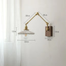 Axyaa Ceramic Wall Lamp Pull Chain Switch Up Down Bedroom Living Room Lighting LED