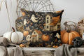 Halloween Ghosts & Castle Print Pillow Cover for Sofa, Bedroom, Car - Axyaa