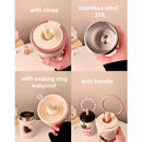 Axyaa Kawaii Cat Coffee Tumbler Stainless Steel 316 Thermal Water Bottle 500ml