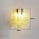 Axyaa Murano Glass Petal Wall Lamp - French Style Lighting for Home Decor