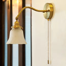 Axyaa Vintage Copper Glass LED Wall Light for Bedroom, Stair, Living Room
