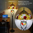 Axyaa Stained Glass Tiffany Floor Lamp: American Retro Style for Living Room & Bedroom
