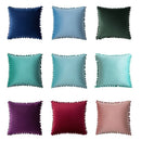 Axyaa Pom Pom Decorative Throw Pillow Covers for Home Decor.