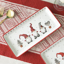 Axyaa Santa Relief Pattern Ceramic Plate for Festive Dining
