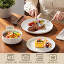 Axyaa Stoneware Dinner Set: TARA Collection, 18/36 PCS, Layered Glaze, 4 Color Options