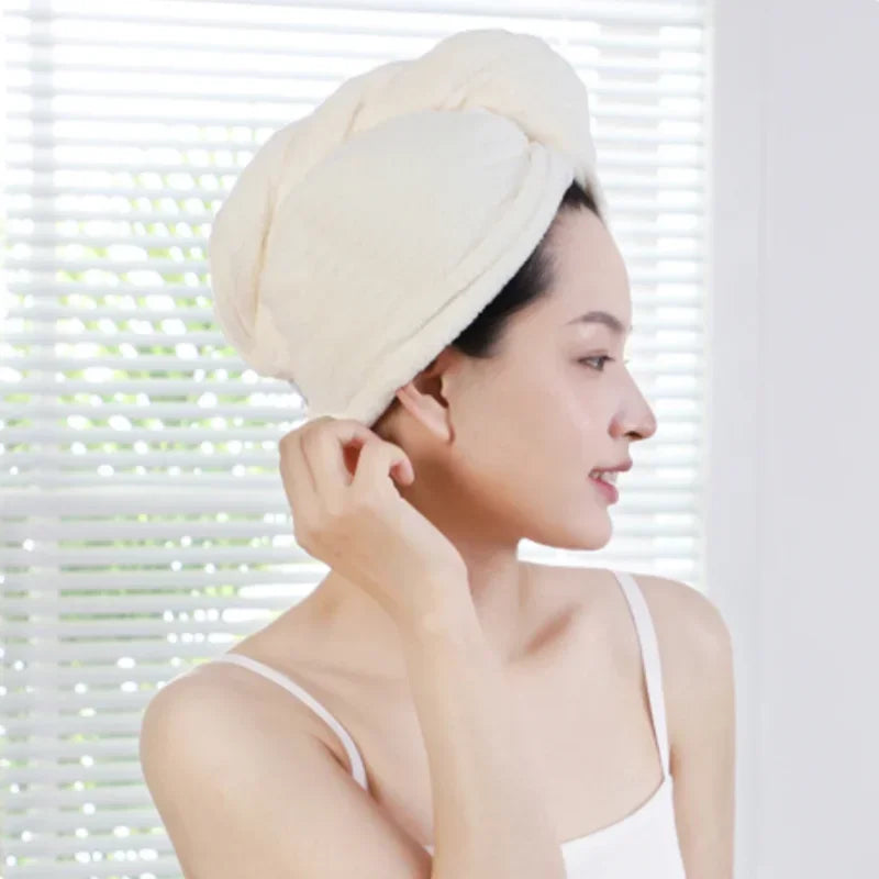 Axyaa Care Cap Hair Towel Wrap for Women, Super Absorbent Microfiber Hair Wraps