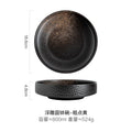 Axyaa Ceramic Plate Set - Hammered Deep & Frosted Shallow Bowl, Japanese Tableware