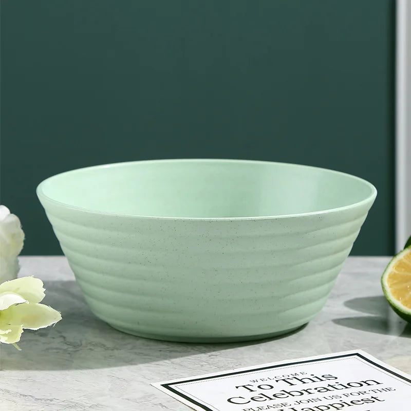 Axyaa Wheat Straw Soup Bowl Plastic Tableware, Microwavable Dinner Plate, Kitchen Utensils