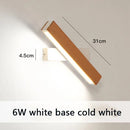 Axyaa Solid Wood LED Wall Lamp | Adjustable Nordic Bedside Lighting