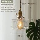 Axyaa Multi-Color Glass Pendant Light: 23 Shapes Hanging Lamp for Kitchen & Dining