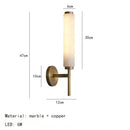 Spanish Marble LED Wall Lamp by Axyaa in Black Gold Copper Finish, Elegant Sconce for Various Rooms