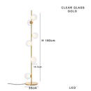 Axyaa Glass Ball Floor Lamp: Modern Mood Lighting for Home Decoration