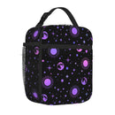Axyaa Neon Purple Sun Moon Insulated Lunch Bag Cooler Thermal Tote for Work & Picnic