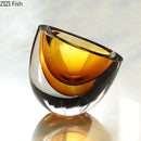 Amber Glass Vase Hydroponics with Artificial Flowers for Desk Decor by Axyaa