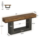 Tribesigns 63" Farmhouse Console Table - Axyaa Narrow 2-Tier Sofa Table & Entryway Furniture