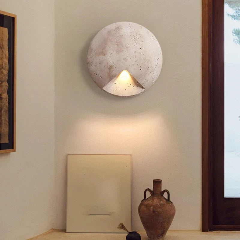 LED Real Stone Wall Light: Axyaa Art Deco Bedroom Sconce for Ambiance & Style