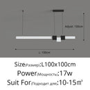 Axyaa LED Linear Pendant Light Dining Chandelier for Kitchen Bar Restaurant Home Decor