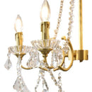 Axyaa Crystal Copper Chandelier Pendant Lights with LED Candle, Luxury Home Decor