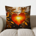 Axyaa Autumn Leaves Pattern Throw Pillow Cover for Sofa, Bedroom, Car