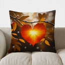 Axyaa Autumn Leaves Pattern Throw Pillow Cover for Sofa, Bedroom, Car