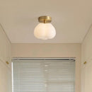 Axyaa Cream LED Ceiling Lamp Halloween Decor Cotton Nordic Lights Fixtures