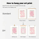 Pink Matisse Abstract Leaf Canvas Print by Axyaa