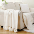 Axyaa Knitted Throw Blanket for Couch - Soft & Thick Decorative Sofa Blanket