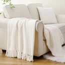 Axyaa Knitted Throw Blanket for Couch - Soft & Thick Decorative Sofa Blanket
