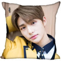 Axyaa Satin Hwang Hyunjin Pillow Cover - Decorative Bedroom Office Pillowcase Square Zipper Case