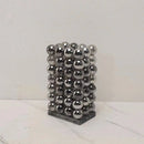 Axyaa Geometric Crystal Ball Silver Ball Vase for Floral Arrangement & Home Decoration